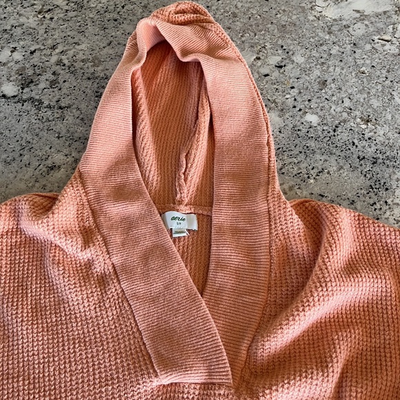 Aerie Women’s Oversized Hooded Sweater - Peach - Picture 4 of 4